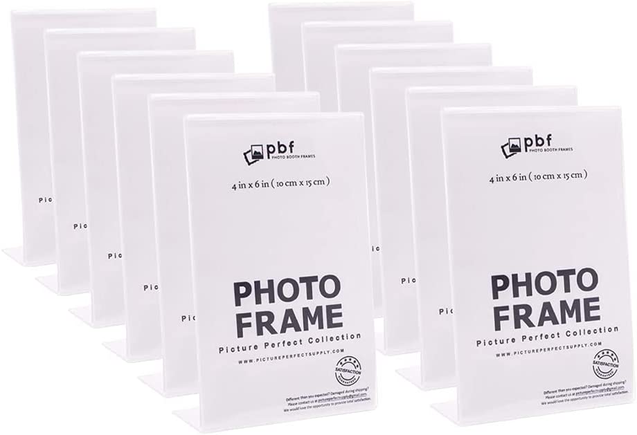 Azar Displays Clear Acrylic Magnetic Photo Block Frame Set with 4x6 and 5x7  size Frames