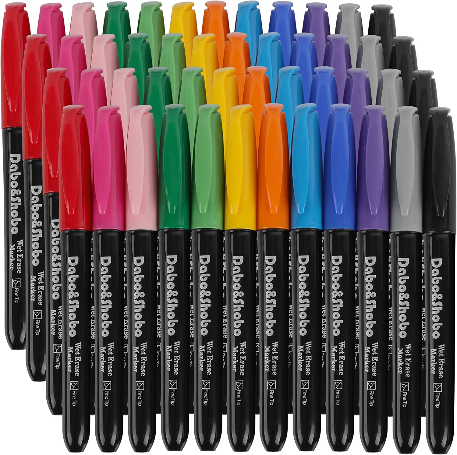  WallDeca Wet Erase Markers Fine Point, Assorted
