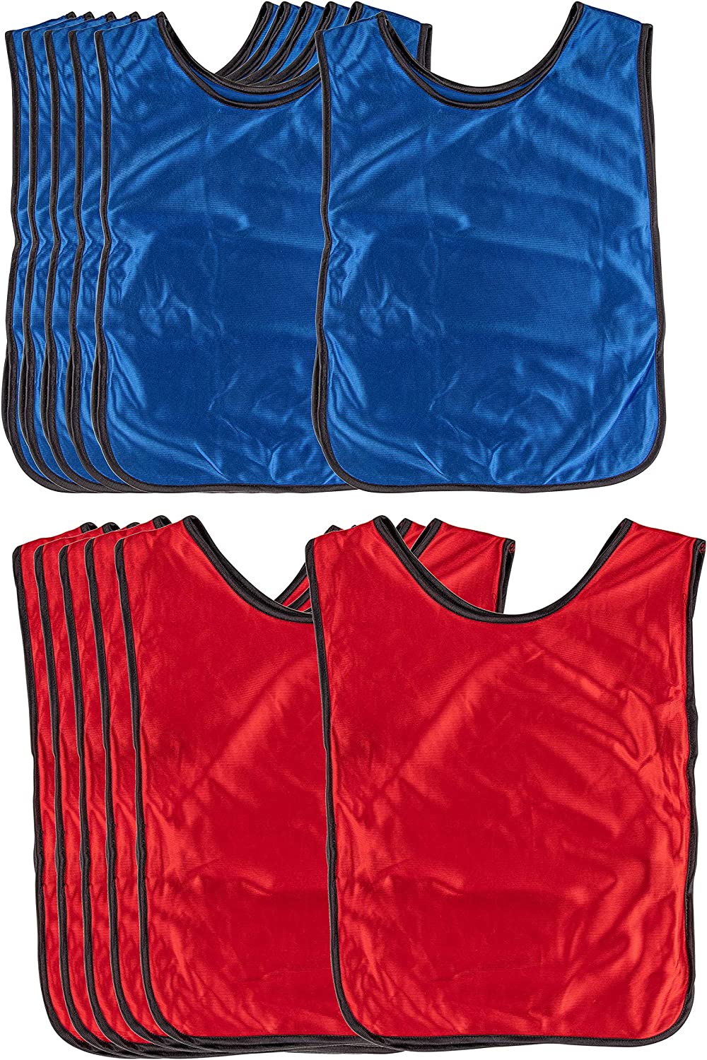 Geyoga 24 Pack Pinnies Scrimmage Vests Practice Jersey for Men Soccer Vests Adult Soccer Training Vest Adult Basketball Jersey Team Practice Vests