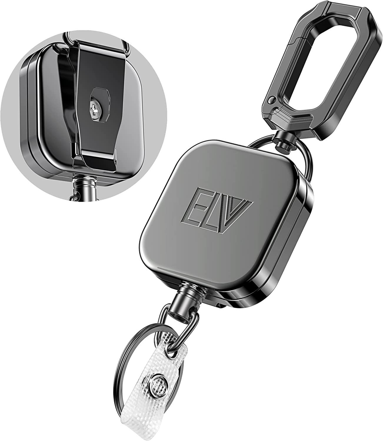  ELV Heavy Duty Retractable Badge Reel with Interval
