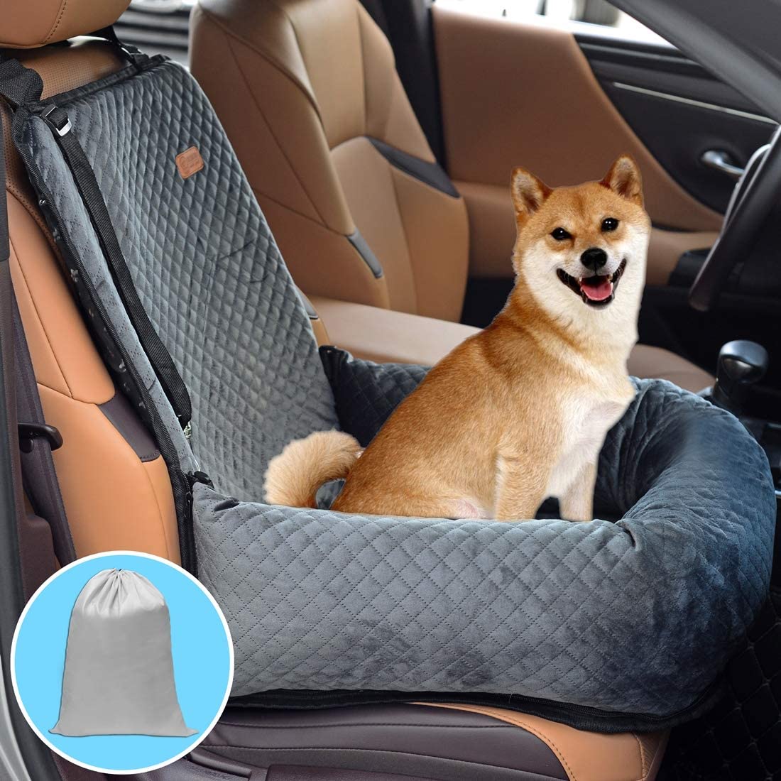 Gearking Dog Car Seat for Large Dog Under 100LBS,Dog Car Bed Pet Booster  Back Seat