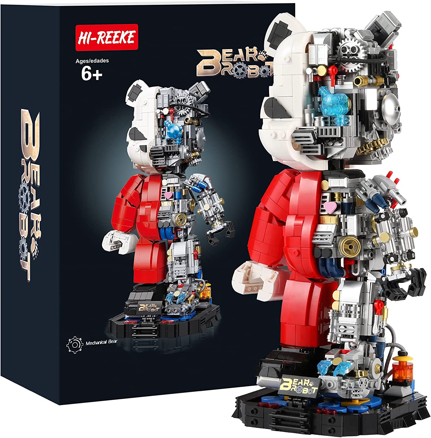 .com: Bearbrick 1000% Building Blocks Bear Violent Bear Collection  Series Astronaut Anime Doll Doll Gift Fashion Ornament Collection Model Toy  A : Toys & Games