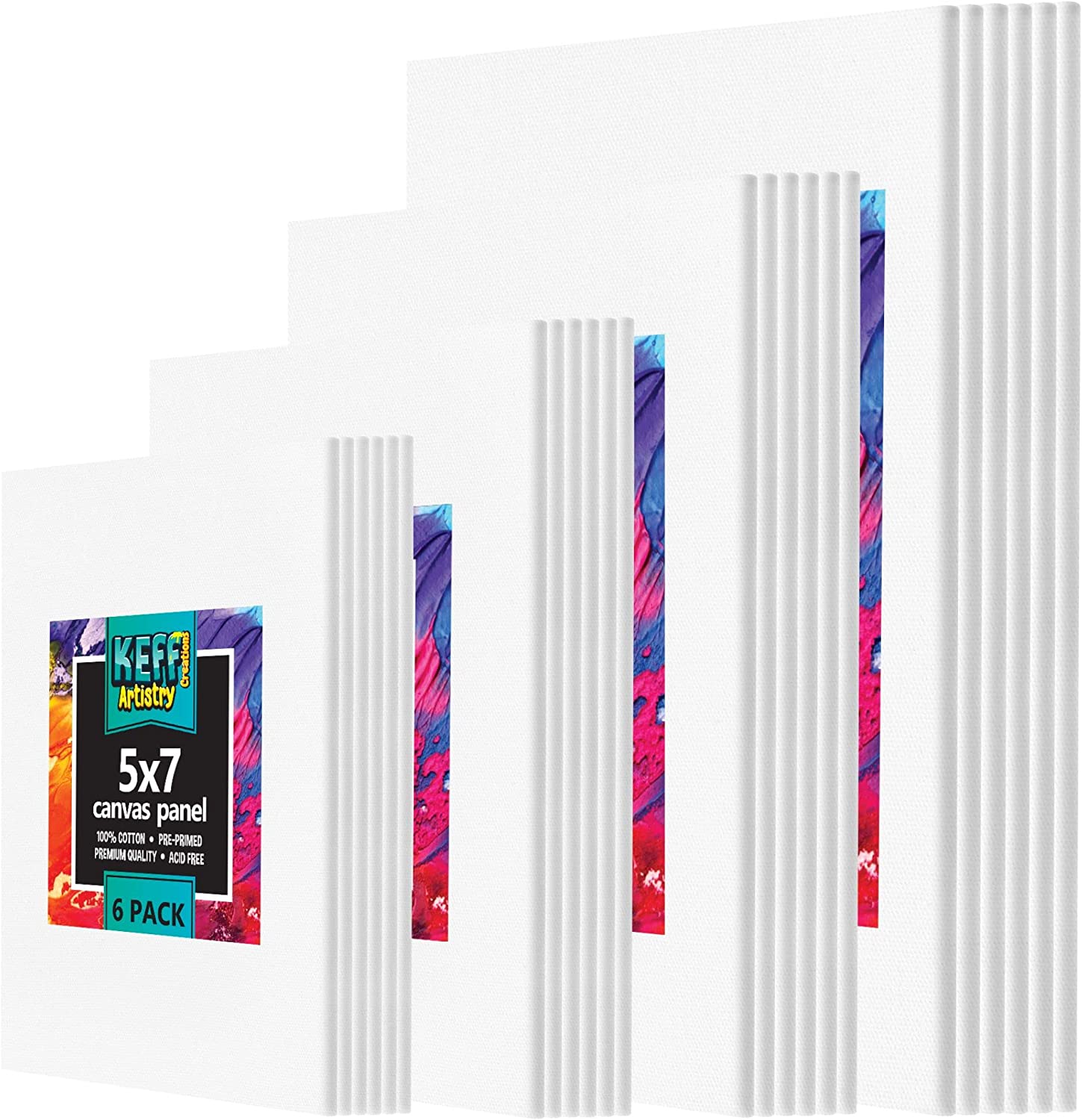 Mr. Pen- Canvas Panels 2 Pack 8x10 Inch Triple Primed for Oil & Acrylic  Paints Canvas Boards for Painting Painting Drawing & Art Supplies Blank  Canvas for Painting 3mm Thickness 8x10