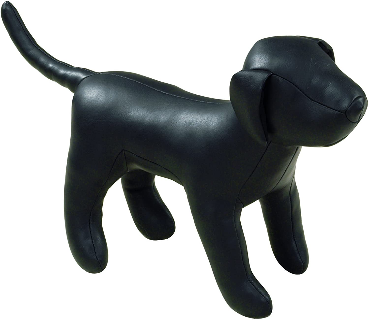 Lovelonglong PU Leather Dog Mannequins Standing Models to Display for Dog Clothing Pet Shop Black M (Small Dog)