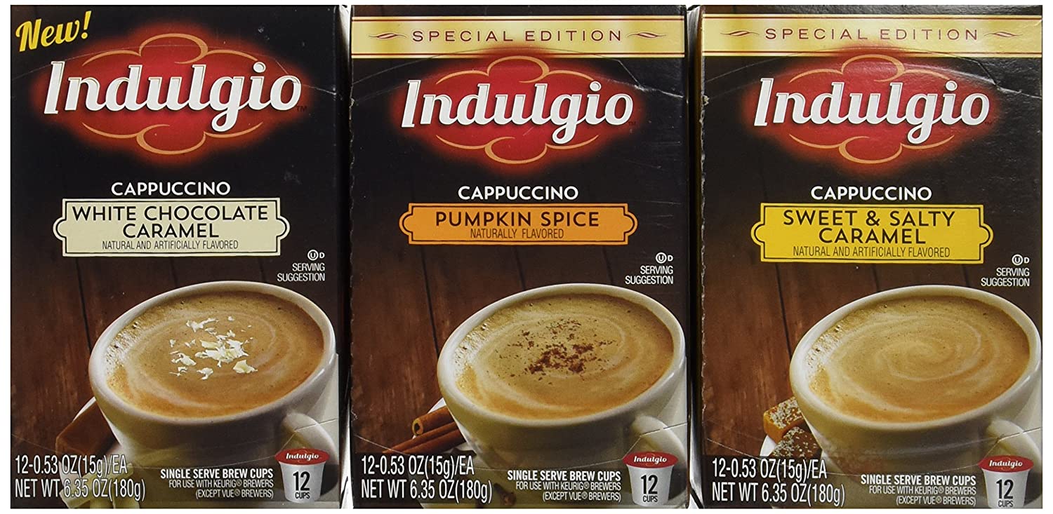 Indulgio white clearance chocolate caramel cappuccino