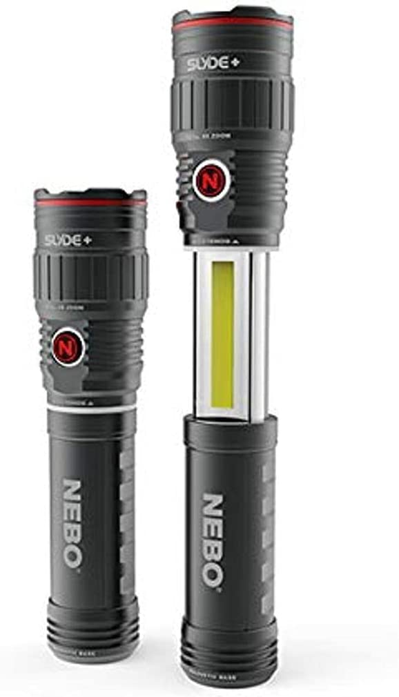 お得セット EdisonBright Pack Nebo Slyde 300 Lumen LED Flashlight Worklight 6156  and 24 X AAA Alkaline Batteries Bundle