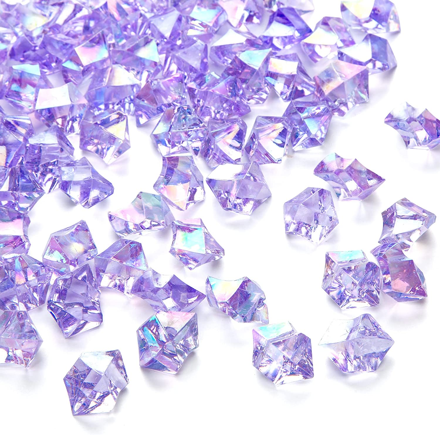 HANSGO Fake Crystals, 500PCS Mini Clear Glass Diamonds Rhinestones Fake  Diamond Fake Ice Plastic Diamonds Vase Rocks Centerpiece for Vase Fillers