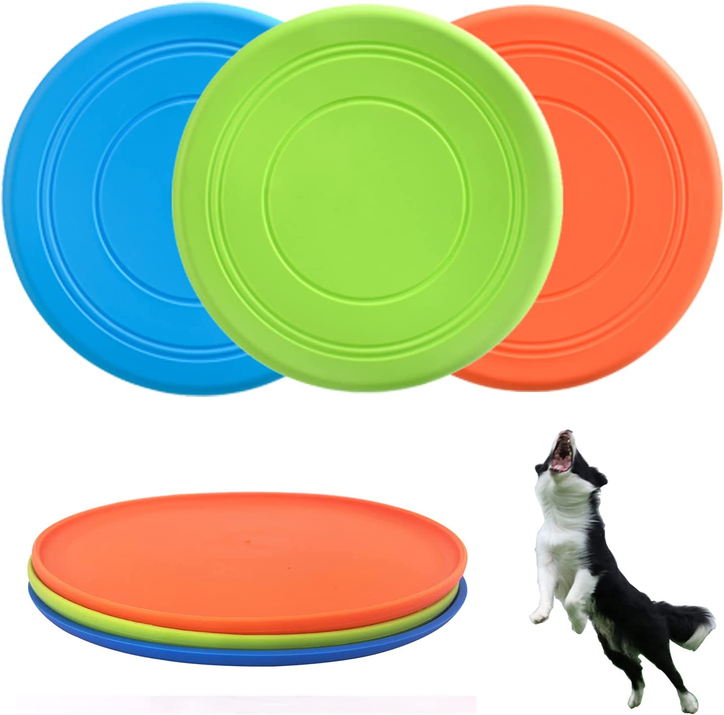 Buy Wholesale China Food Grade Dog Fetch Toys Dog Training Soft Silicone  Frisbee Pet Bite Flying Disc & Silicone Frisbee at USD 0.3