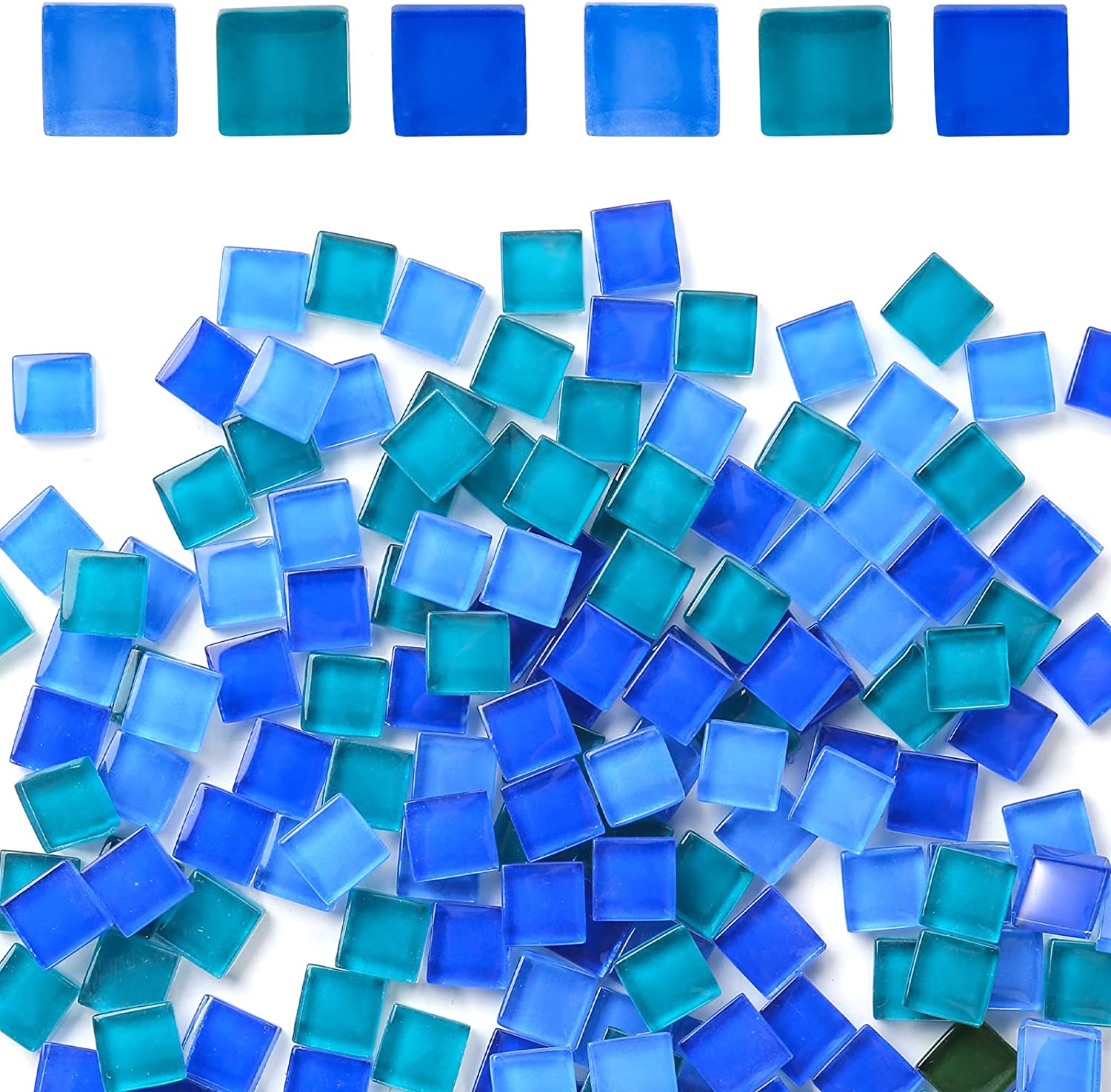 Aunifun Mixed Color Mosaic Tiles Mosaic Glass Pieces with 1kg/35 Ounce  Glass Pieces for Home