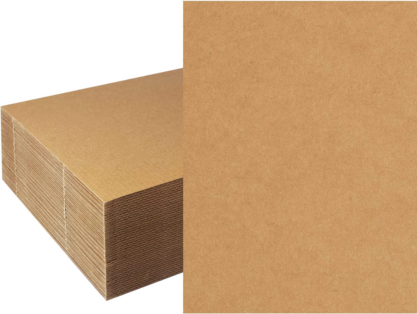 36 Packs 12x12 inch Cardboard Sheets, Premium White Corrugated Cardboard Backing and Corrugated Inserts Bulk for Shipping, Mailing,T-Shirts, DIY