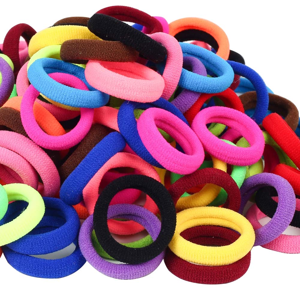 Girls Rubber Bands,150Pcs Mini Black Elastic Hair Bands Small Clear  Colorful Hair Ties No-Slip Ponytail Holders for Girls Toddler Kids  Infant,Spring 