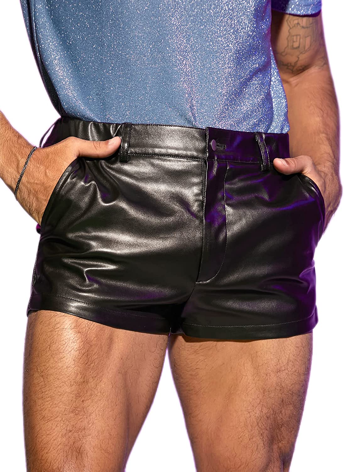 LZLRUN Rainbow Reflective Shorts Pants Men Fluorescent Trousers Casual Night Jogger