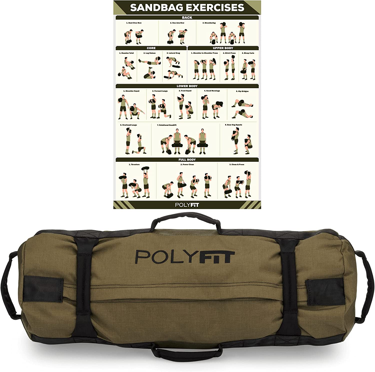 Goplus Workout Fitness Sandbag w/Filler Bag, 10 to 40 LBS/ 10 to 60LBS  Adjustable Heavy Military Tactical Training Weight Bags for Home Gym  Exeicise