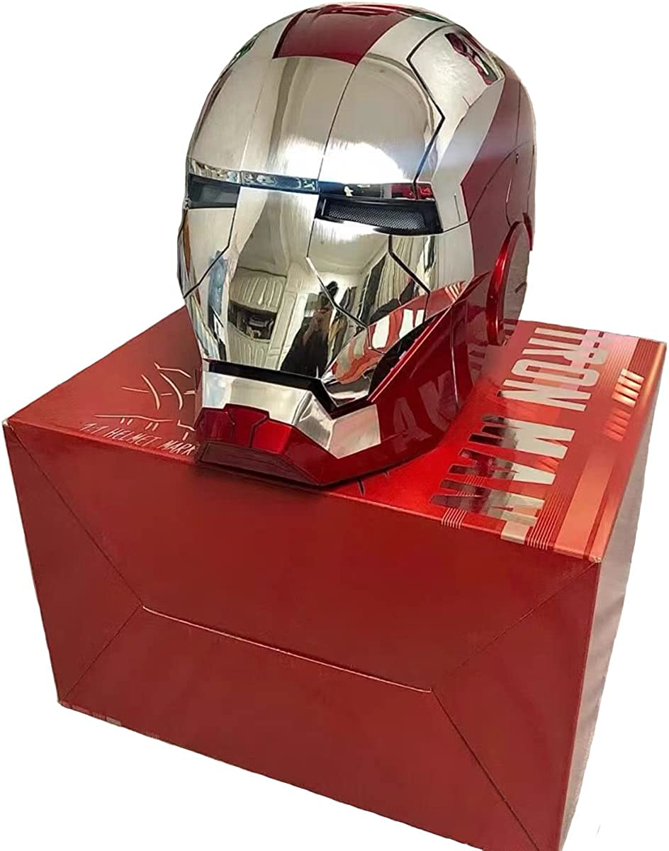  Electronic Iron-man Helmet MK43 Wearable Helmet LED Light Up  Iron-man Super Hero Model 1:1 Replica Christmas, Halloween, Birthday's Gift  (Children's Size mask). : Toys & Games