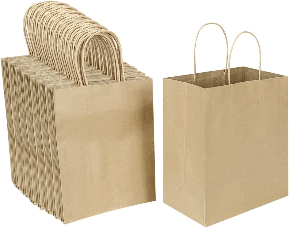 Brown Paper Bags with Handles Bulks 13 X 7 X 17 [50 Bags]. Ideal for  Shopping, Packaging, Retail, Pa…See more Brown Paper Bags with Handles  Bulks 13 X
