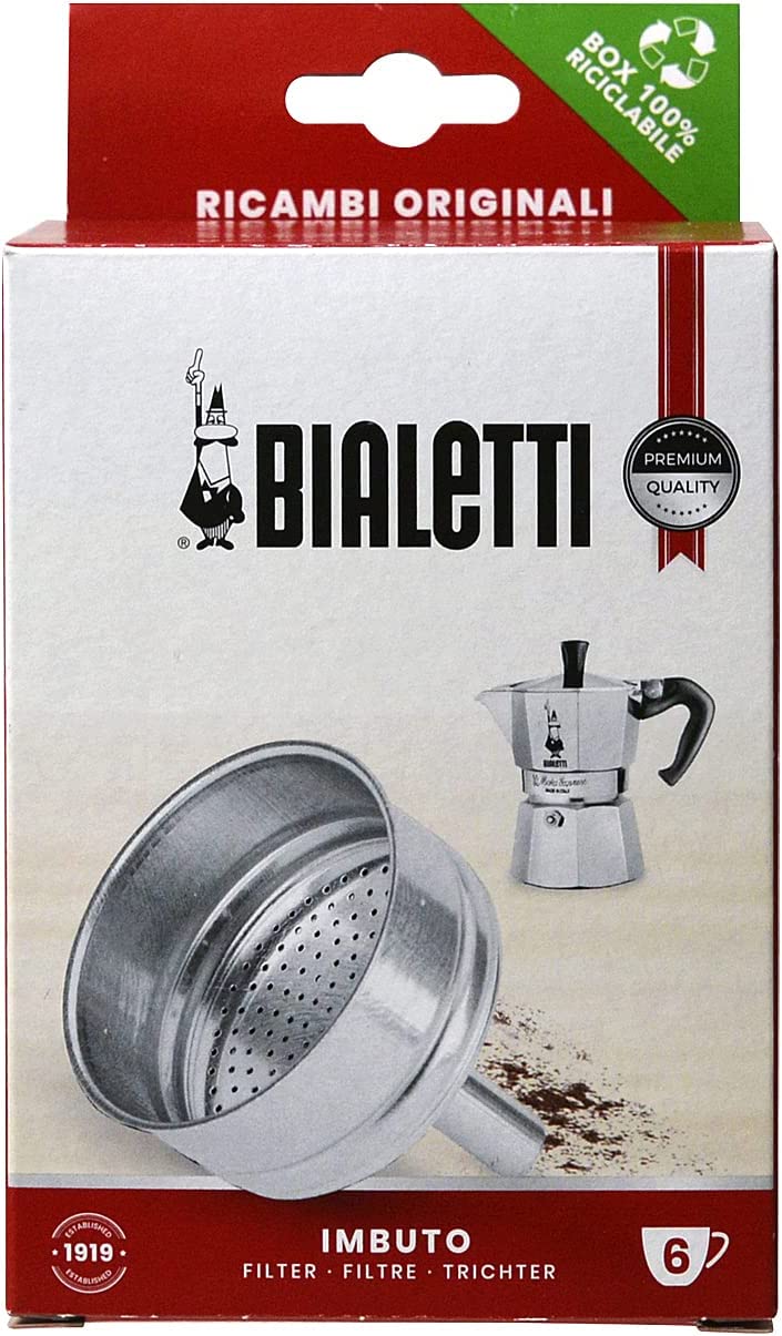 Bialetti Stainless Steel/ Aluminium Moka Induction, Silver (6 Cup), Me –  Teravan