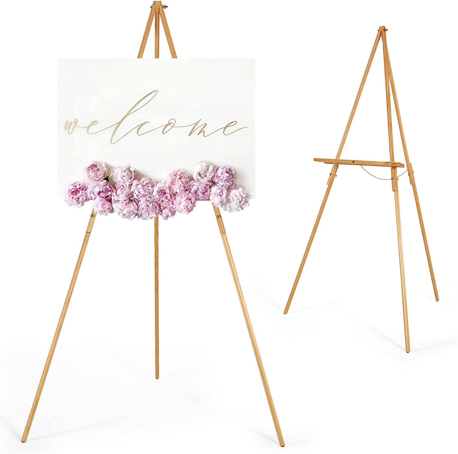 Starhoo Display Easel Stand for Wedding Sign & Poster 63'' Portable Art  Easel for Floor Adjustable Metal Easel White : : Home
