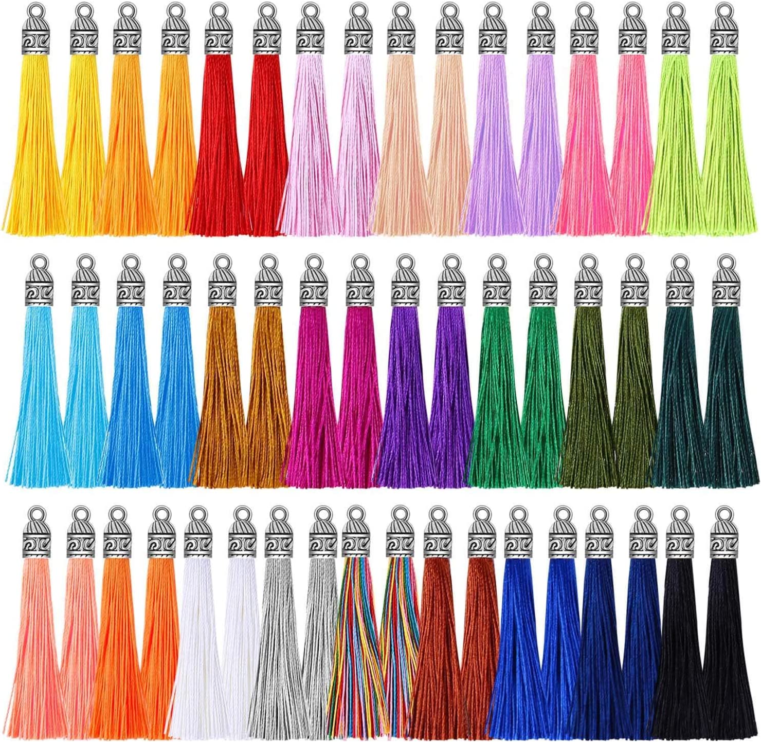  KONMAY 10PCS 8.5cm(3.4'') Craft Tassels with Hollowed