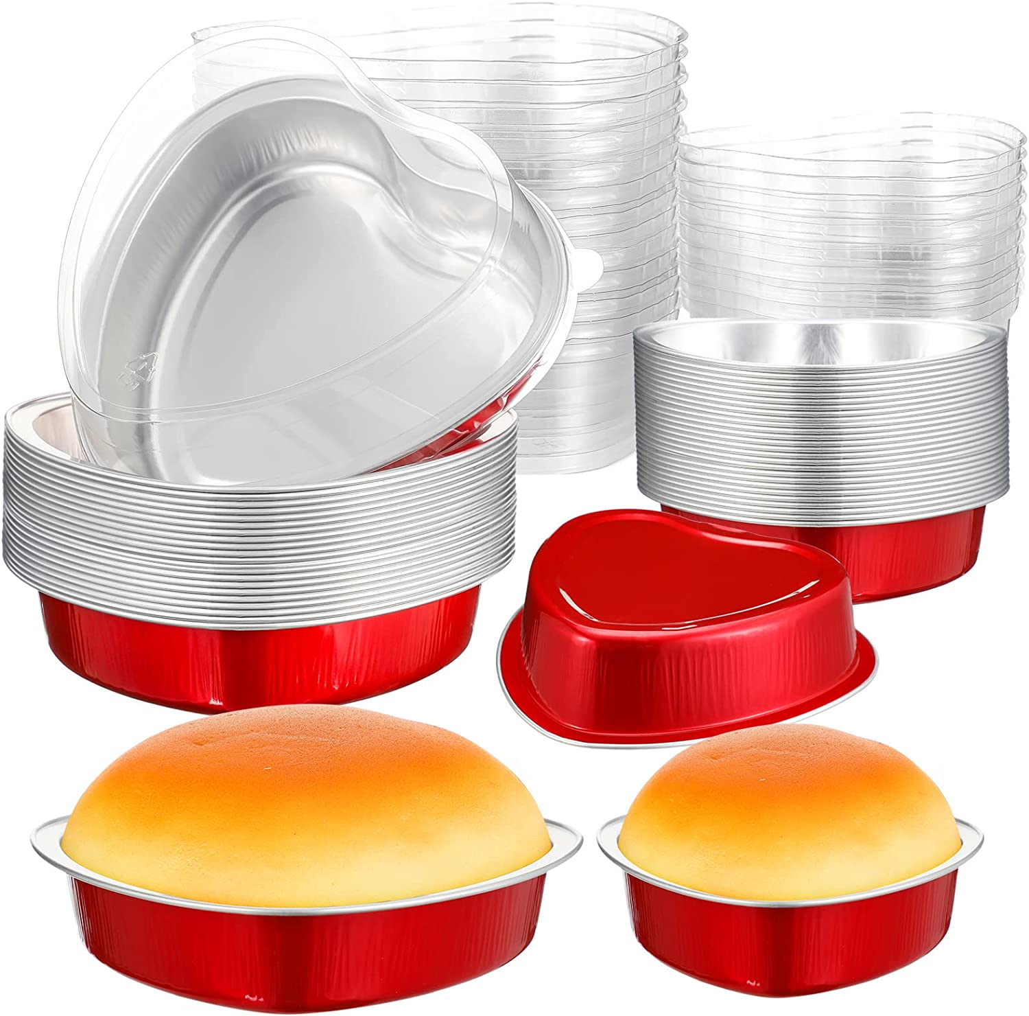 SILIVO Silicone Jumbo Muffin Pans Nonstick 6 Cup(2 Pack) - 3.5