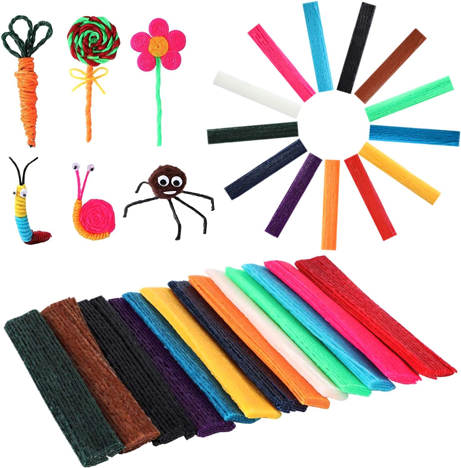 640 Pieces and 1 Travel Case) Wax Yarn Stix  6-Inch, 13 Neon Colors Wiki  Sticks for Kids - Great Toy and Road Trip Activities for Kids : :  Toys