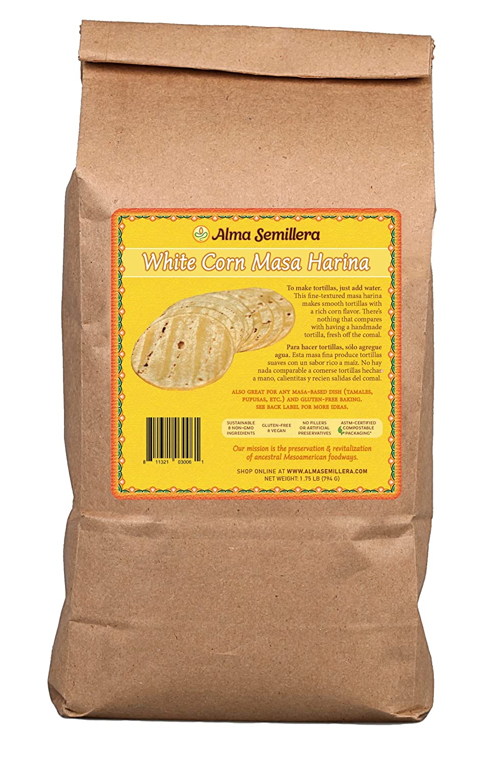 PAN White Corn Meal – Pre-cooked Gluten Free and Kosher Flour for Arepas  (2.2 lb / Pack of 1)