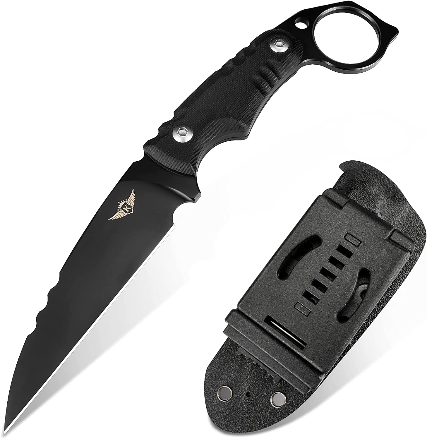  Omesio Neck Knife, 5.82 Fixed Blade Knife with Kydex