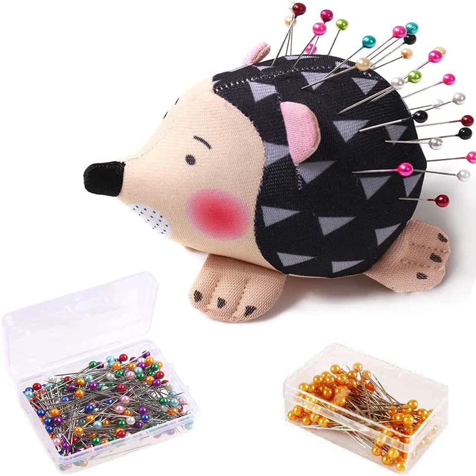 Pink Magnetic Pin Cushion with Pins – 100PCS Pins and Magnetic Bobby Pin  Holder Magnet Plastic Tray for Bobby Pin 100PCS Plastic Head Pin Cushions  for