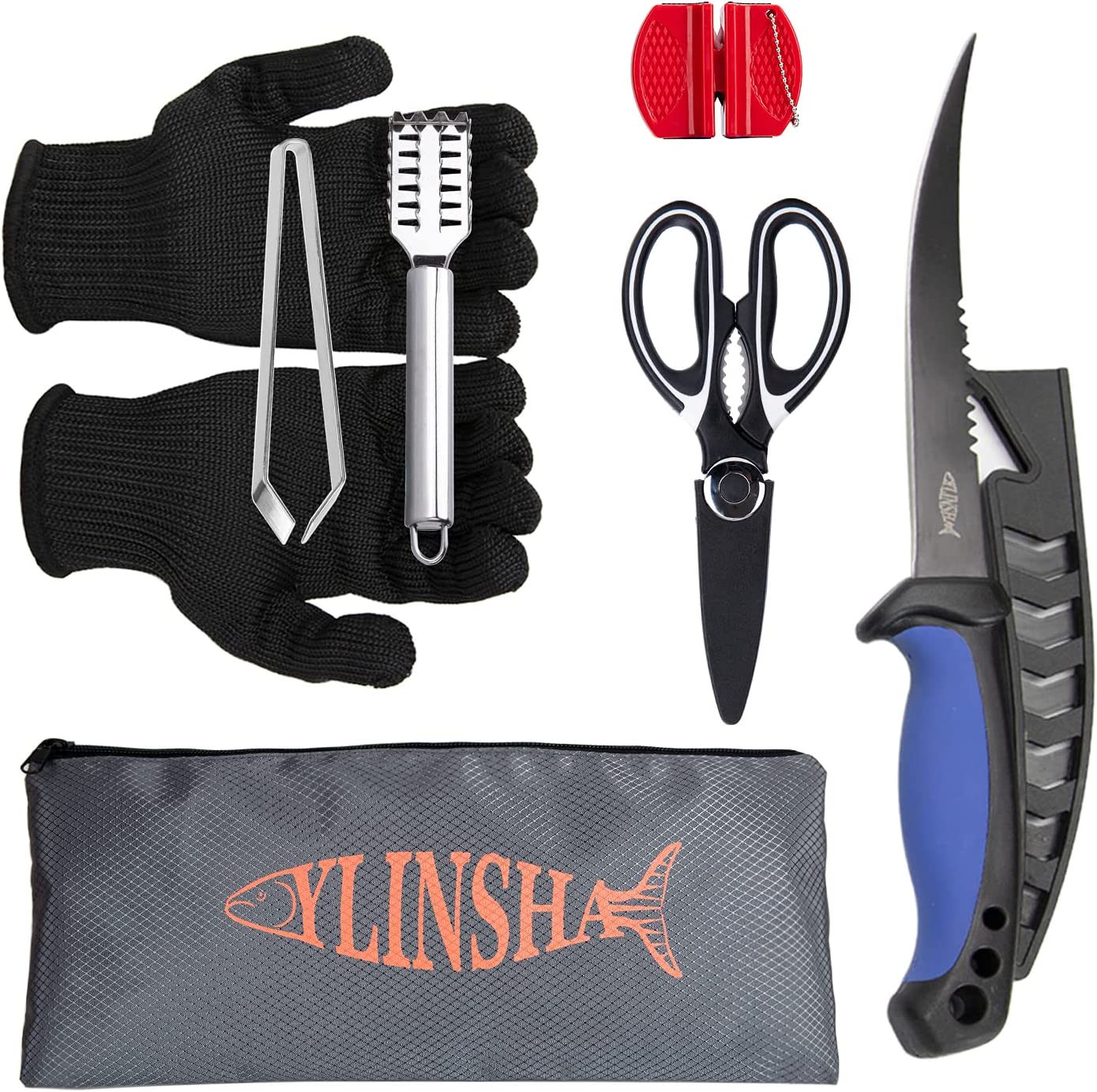 KastKing Intimidator Bait Knife and Fillet Knives with Sharpening Stee