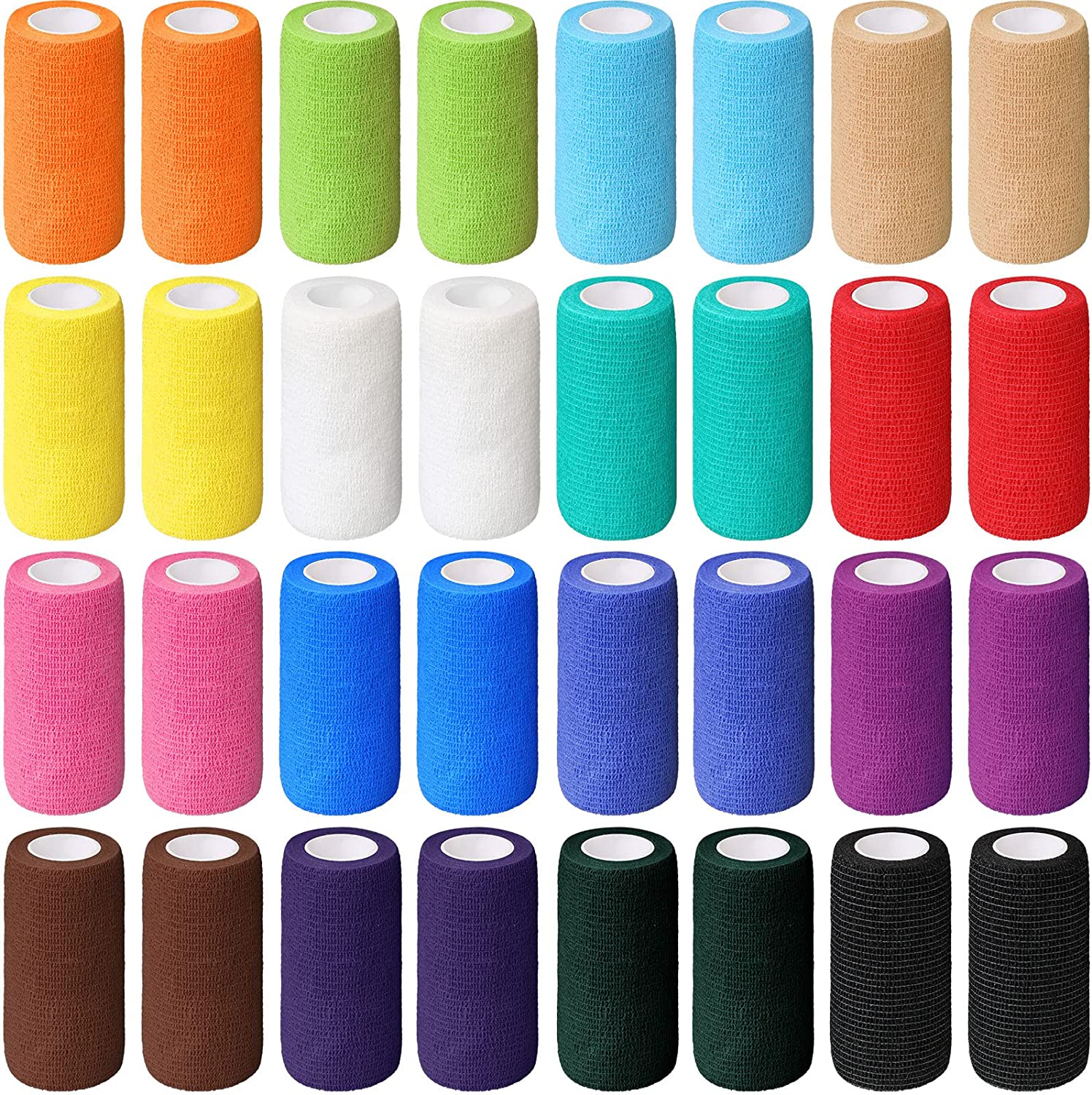 Mr. Pen- Self Adhesive Bandage Wrap, Assorted Colors, 2 x 5 Yards, 6 Pack,  Elastic, Self Stick, Stretch, Self Adherent, Medical Bandage Wrap
