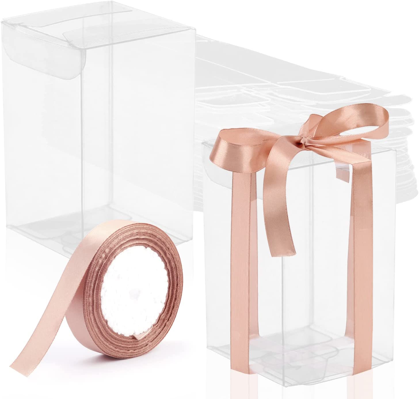 Ezek Clear X-Large Gift Boxes 4.7x 4.7x 4.7Transparent Packing Cube for  Present Ornaments Jewelry Accessories Flowers Christmas Wedding Birthday