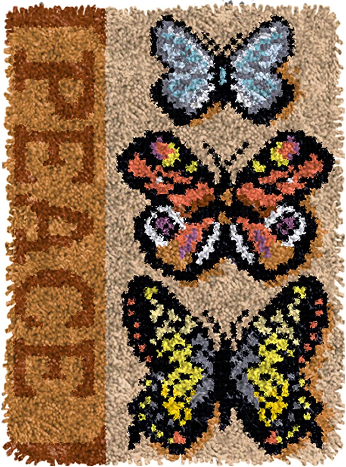 Winnie the Pooh Kit Lock Hook Carpet Kit Carpet Embroidery Yarn Door Lock  Hook Carpet Needle DIY Adult Handmade Kit 50x50cm 