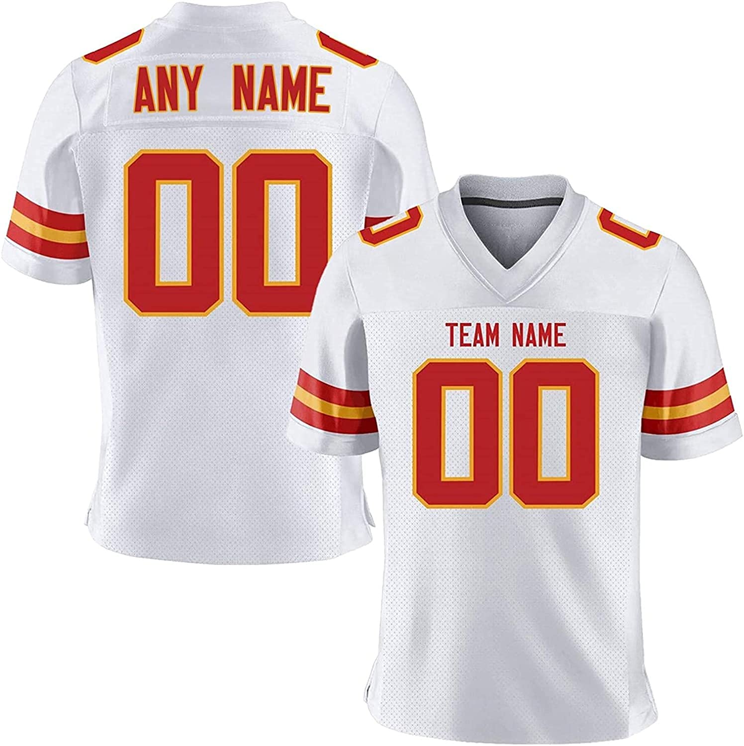 KOPKOC Kansas City Football Stitched Red Jerseys