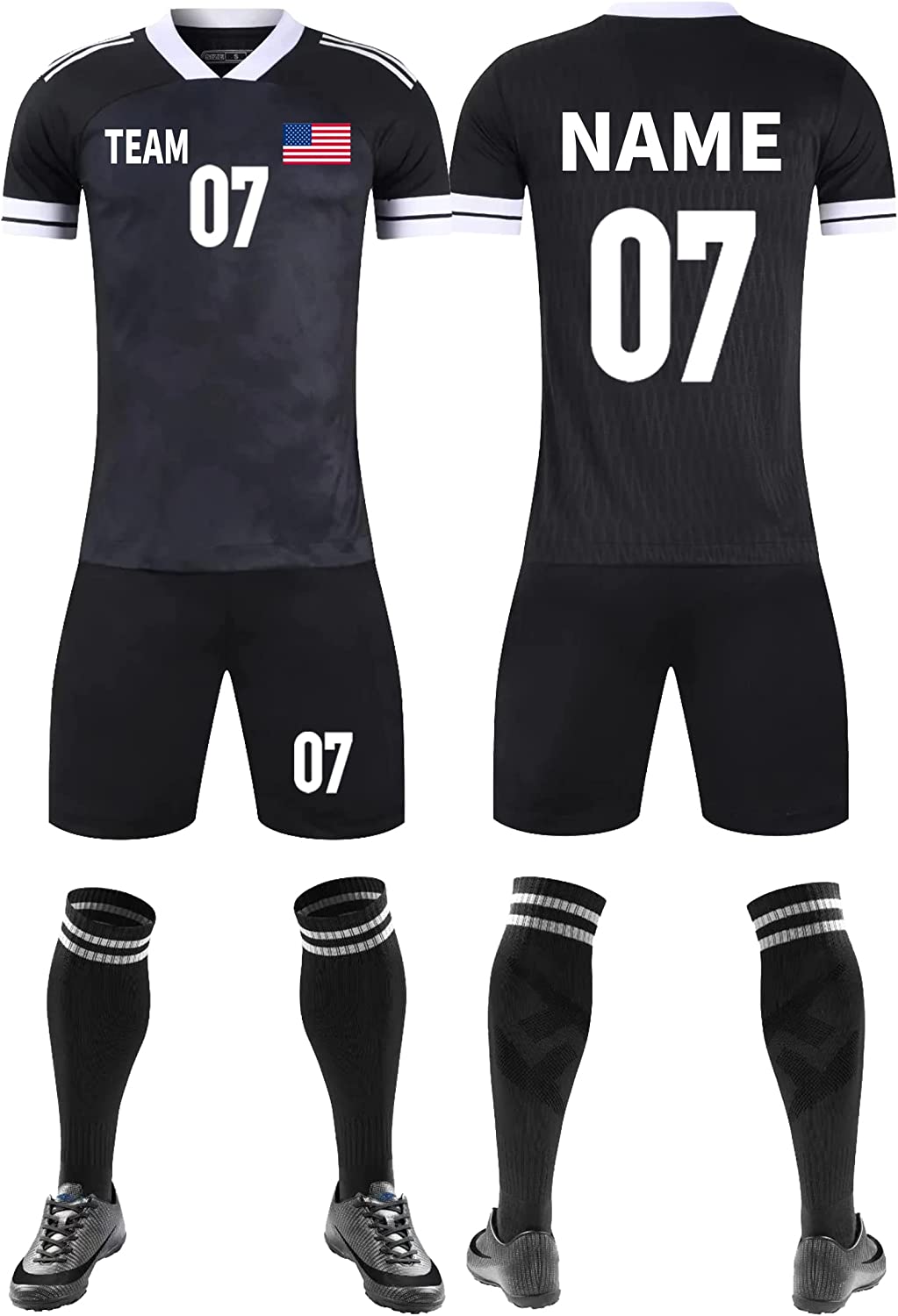 Laifu Custom Kids Soccer Jerseys Personalized Youth Short Set Boy Girl Training Uniform with Name Number