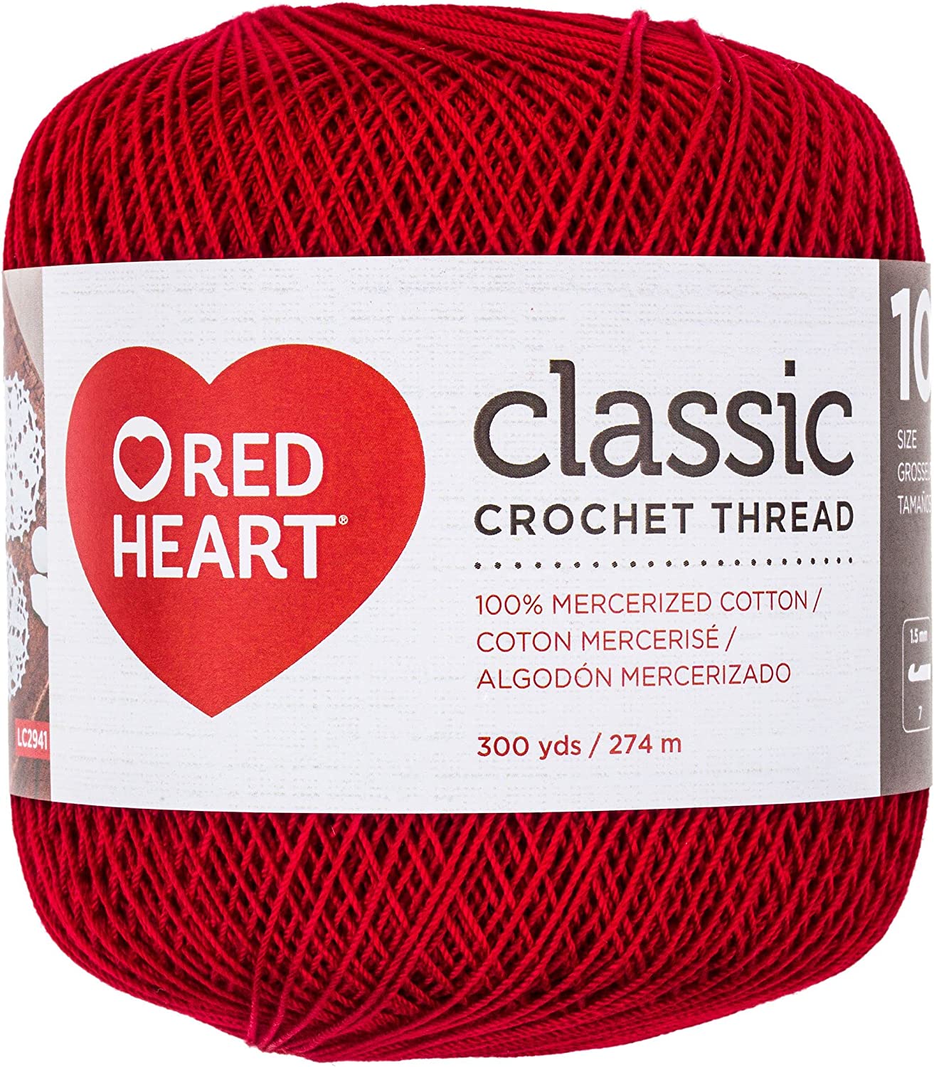 Aunt Lydia Classic Crochet Thread, 10, Silver, 1050 Foot