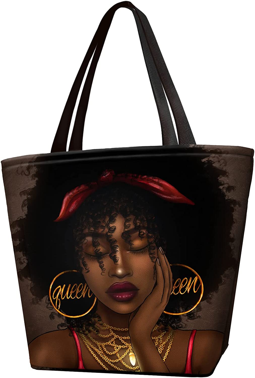  FZNHQL Tote Bags American Melanin Girl Gifts Handbags For Black  Women Afro Fashion Shoulder Bags Work Travel Bag : Clothing, Shoes & Jewelry