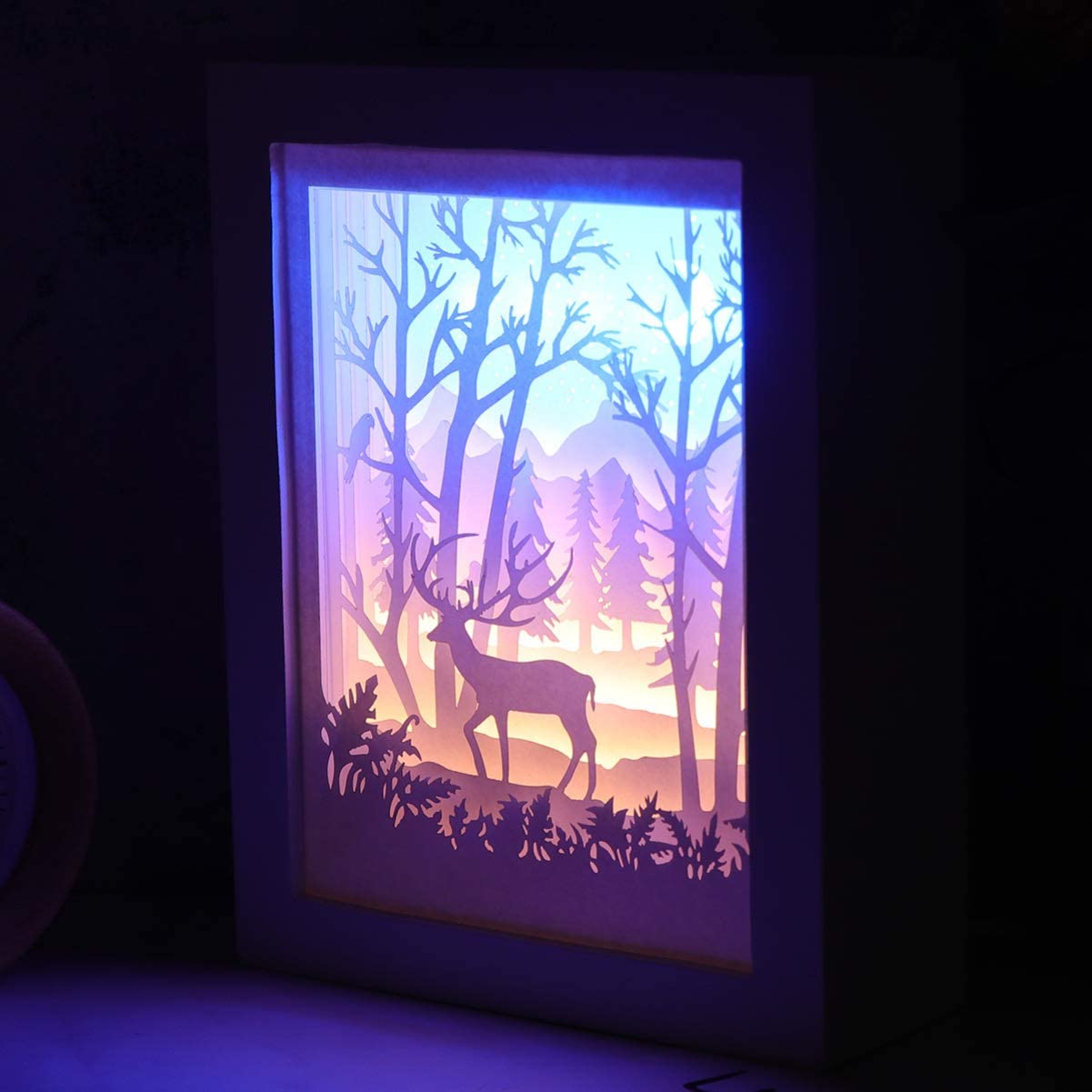 Papercut Light boxes, 3D Shadow Box Led light night lamp