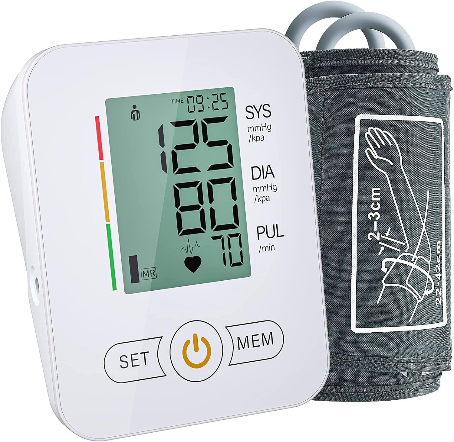  Automatic Arm Blood Pressure Monitors-maguja Automatic Digital  Upper Arm Blood Pressure Monitor Arm Machine, Wide Range of Bandwidth,  Large Cuff, Large LCD Display BP Monitor, Suitable for Home Use : Health