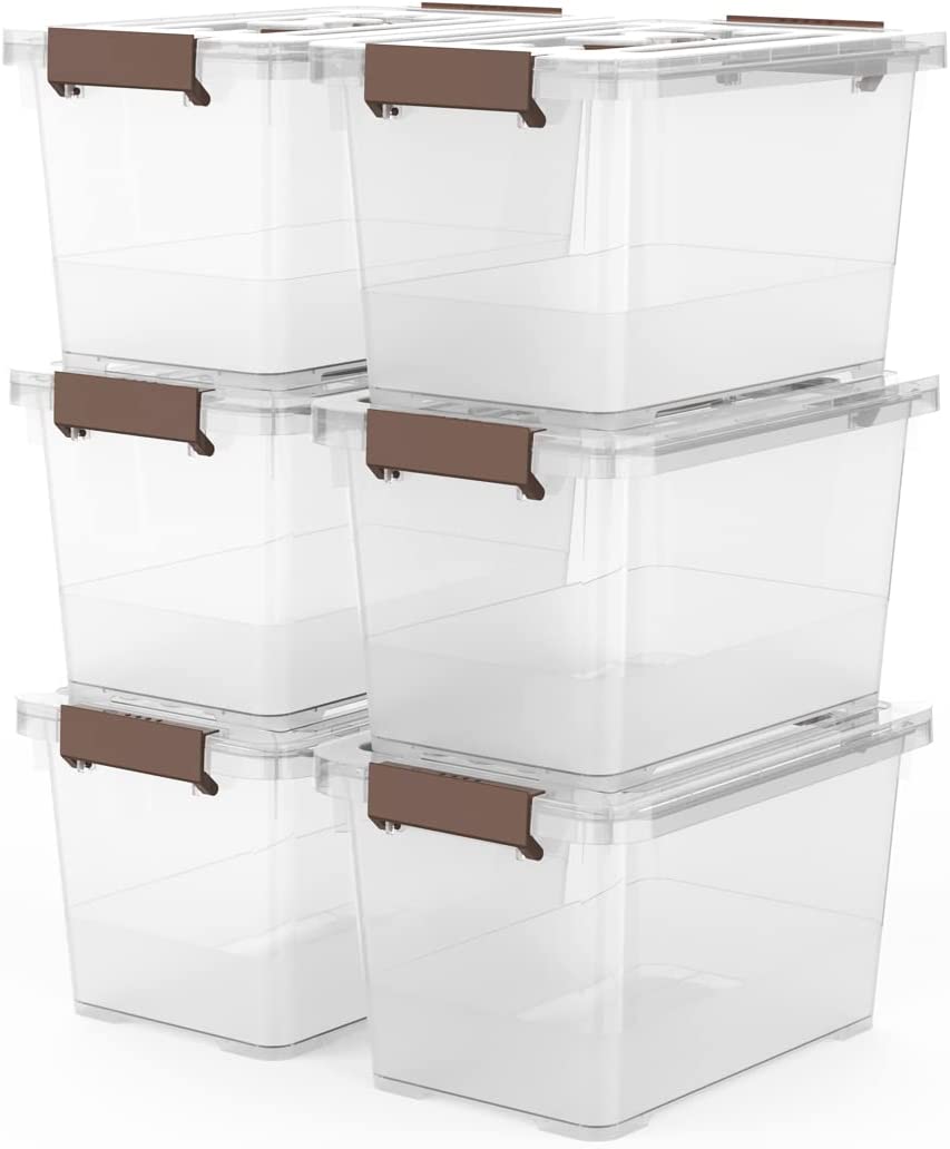  SE Clear Round Plastic Storage Containers with Screw-On Lids  (Set of 12) - 87440BB