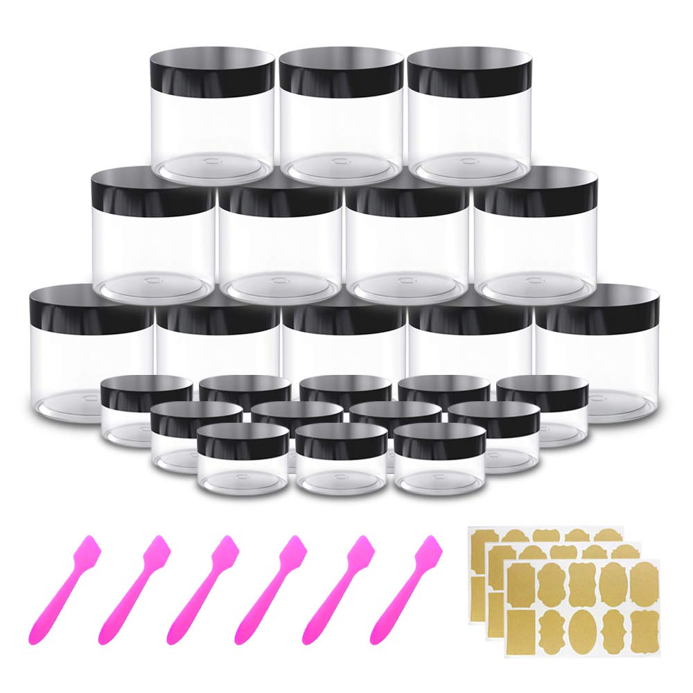 NUZYZ 12Pcs Clear Slime Storage Round Plastic Box Container Foam Ball Cups  with Lids