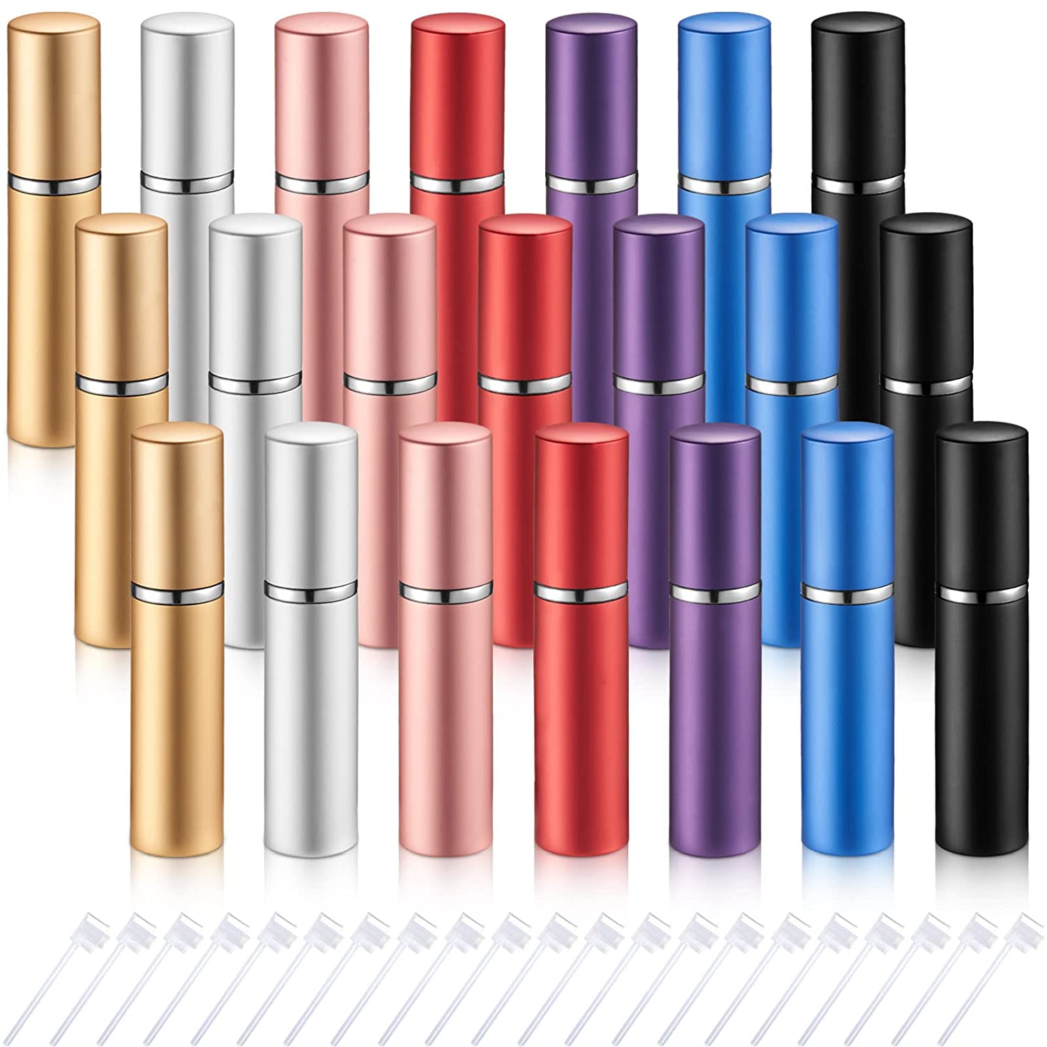 Vonovo Portable Mini Refillable Perfume Atomizer Bottle Atomizer Travel Size Spray Bottles Accessories 5 Sets of 5ml/0.2oz