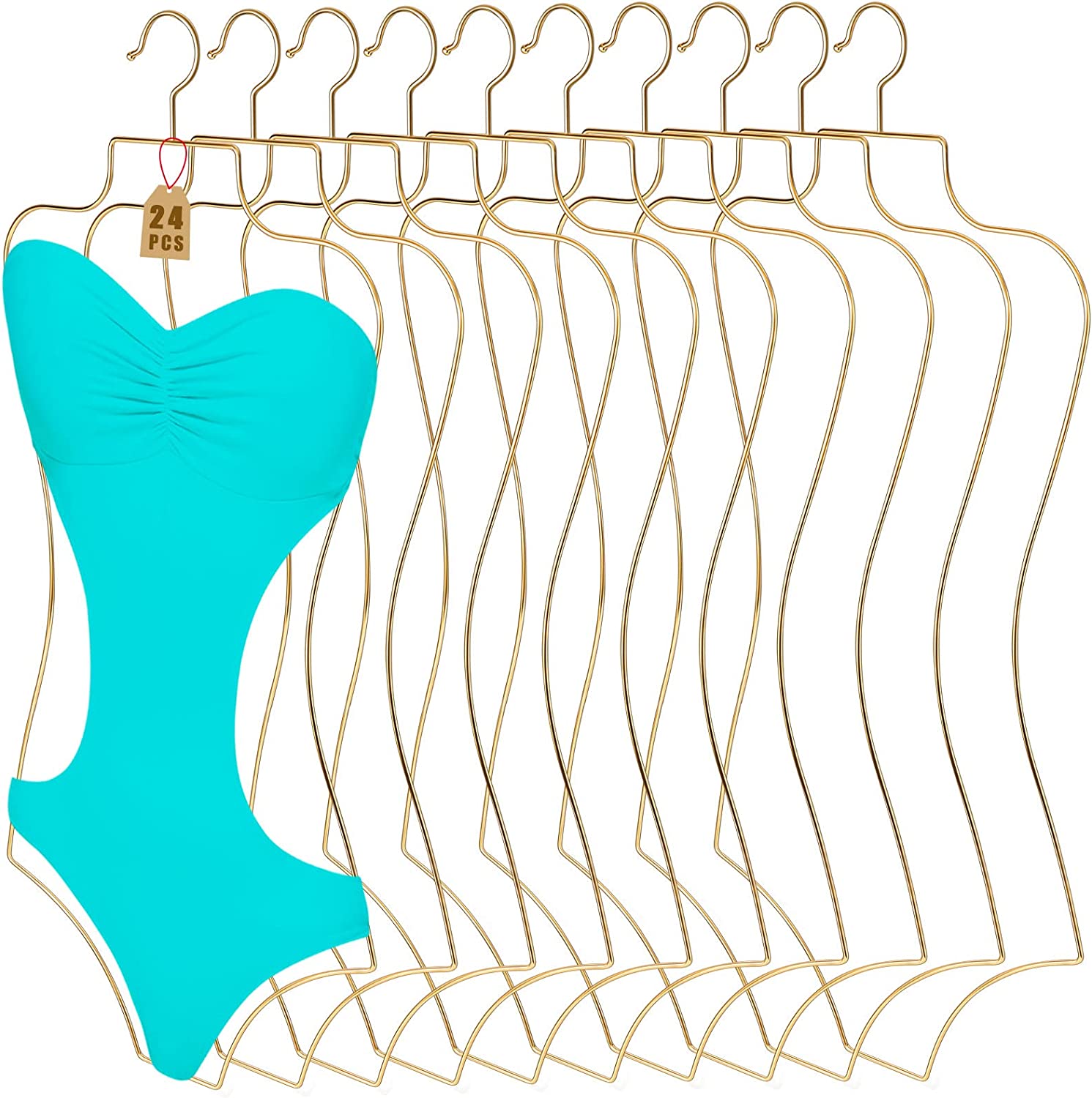  10 Pack Gold Bikini Hanger Body Shape Lingerie Hangers