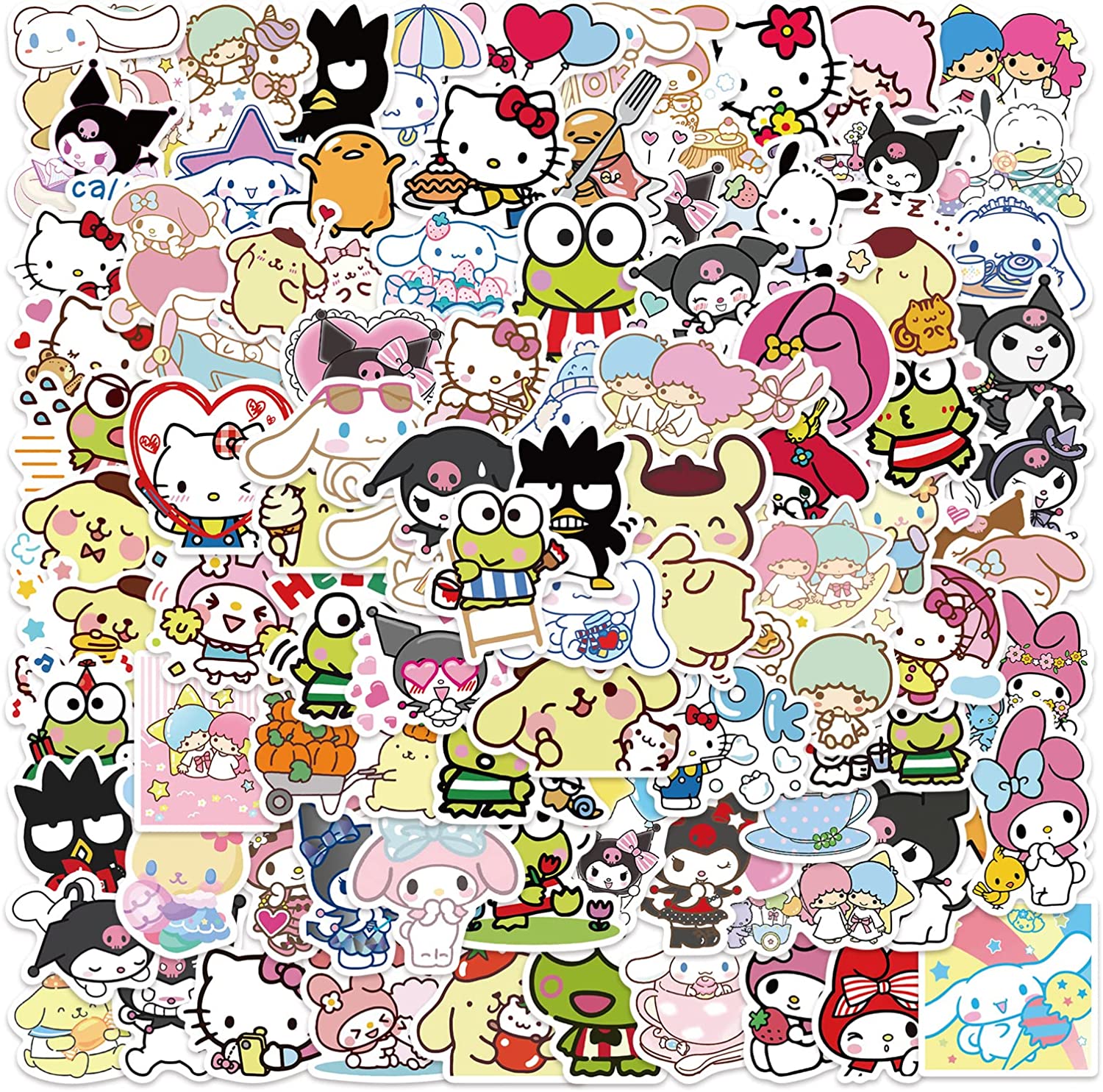  Bubble Tea Stickers,Cartoon Beverage Decals Flavor