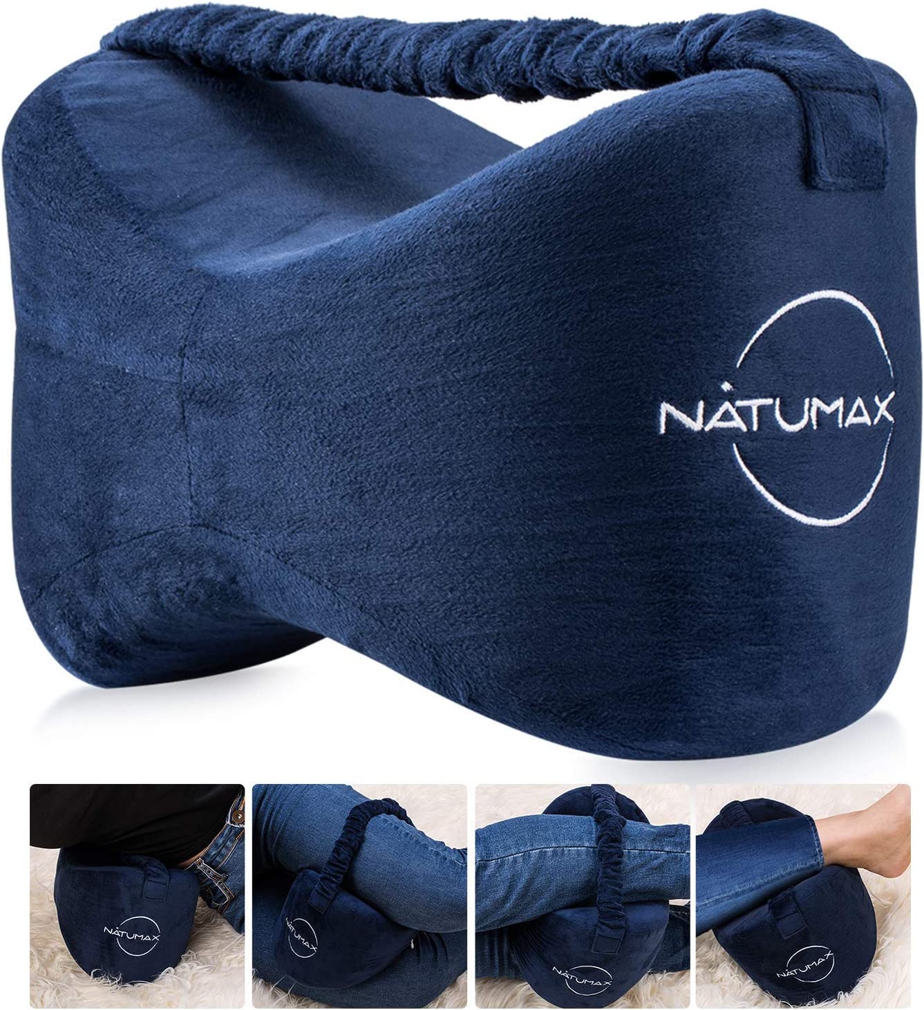 Vaunn Medical Memory Foam Knee Pillow and Leg Positioner Cushion for Sciatica Relief Back Pain Leg Pain Pregnancy Hip and Joint Pain