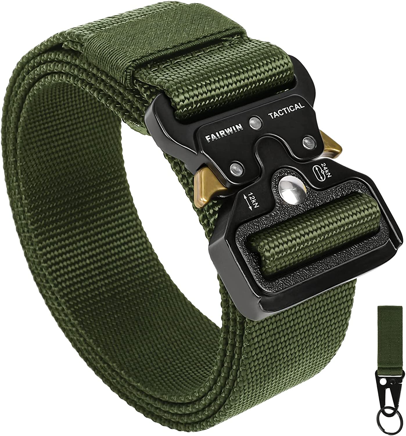 JUKMO Quick Release Tactical Belt, Military Work 1.5 Nylon Web