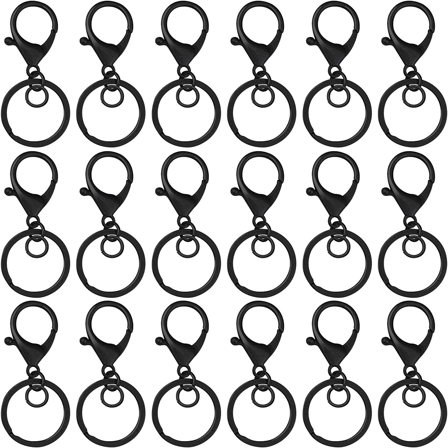 UNICRAFTALE 40pcs Black Lobster Claw Clasps with Jump Ring Stainless Steel  Necklace Fasteners Hook Set End Chain Clasp Kits Metal Jewelry Clasps for