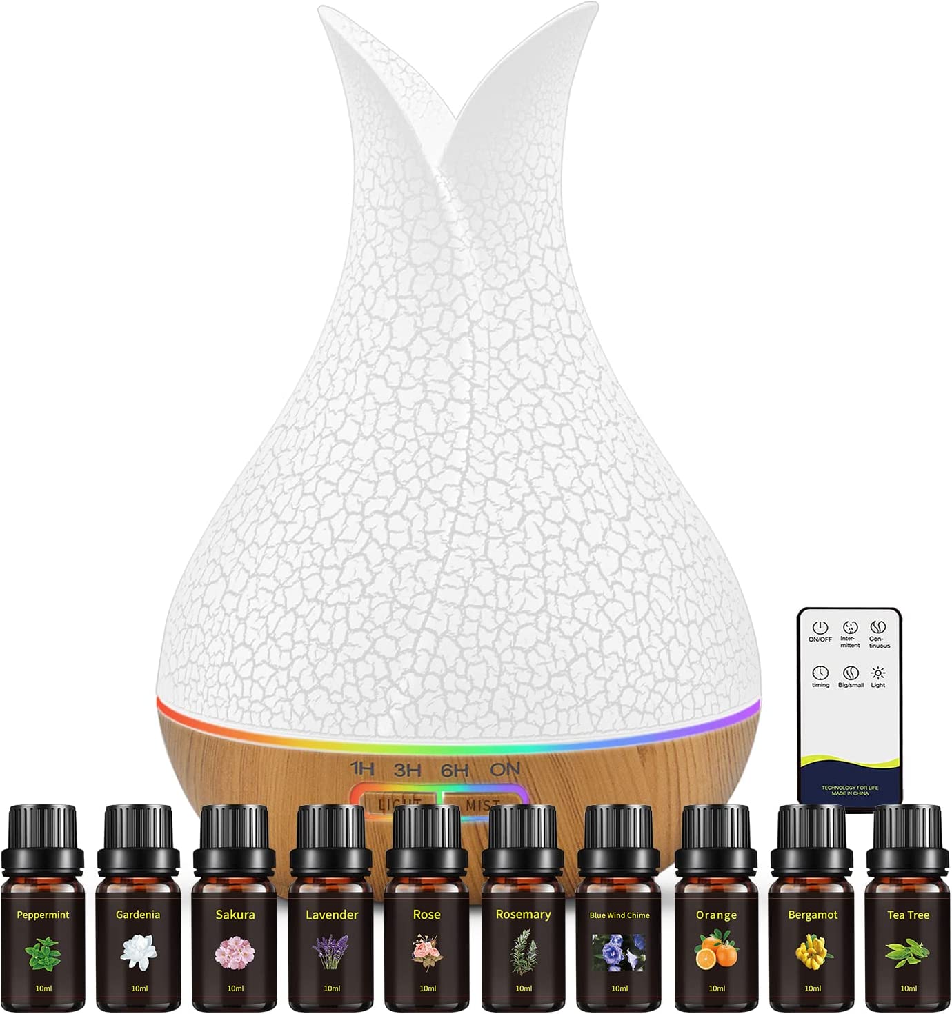InnoGear Oil Diffuser, 150ML Handcrafted Ceramic Diffuser for Essential  Oils Aromatherapy Diffuser Ultrasonic Cool Mist Humidifier with 2 Mist  Modes