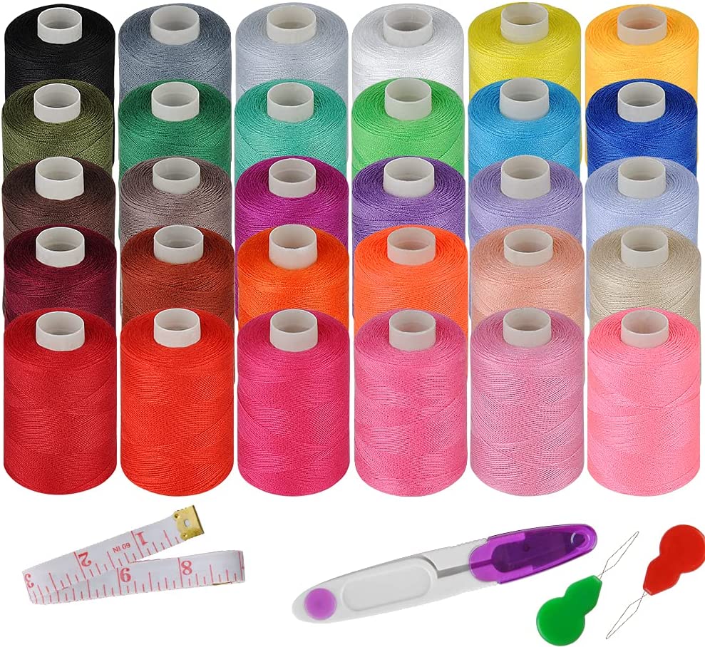  CiaraQ Sewing Threads Kits, 30 Colors Polyester 250