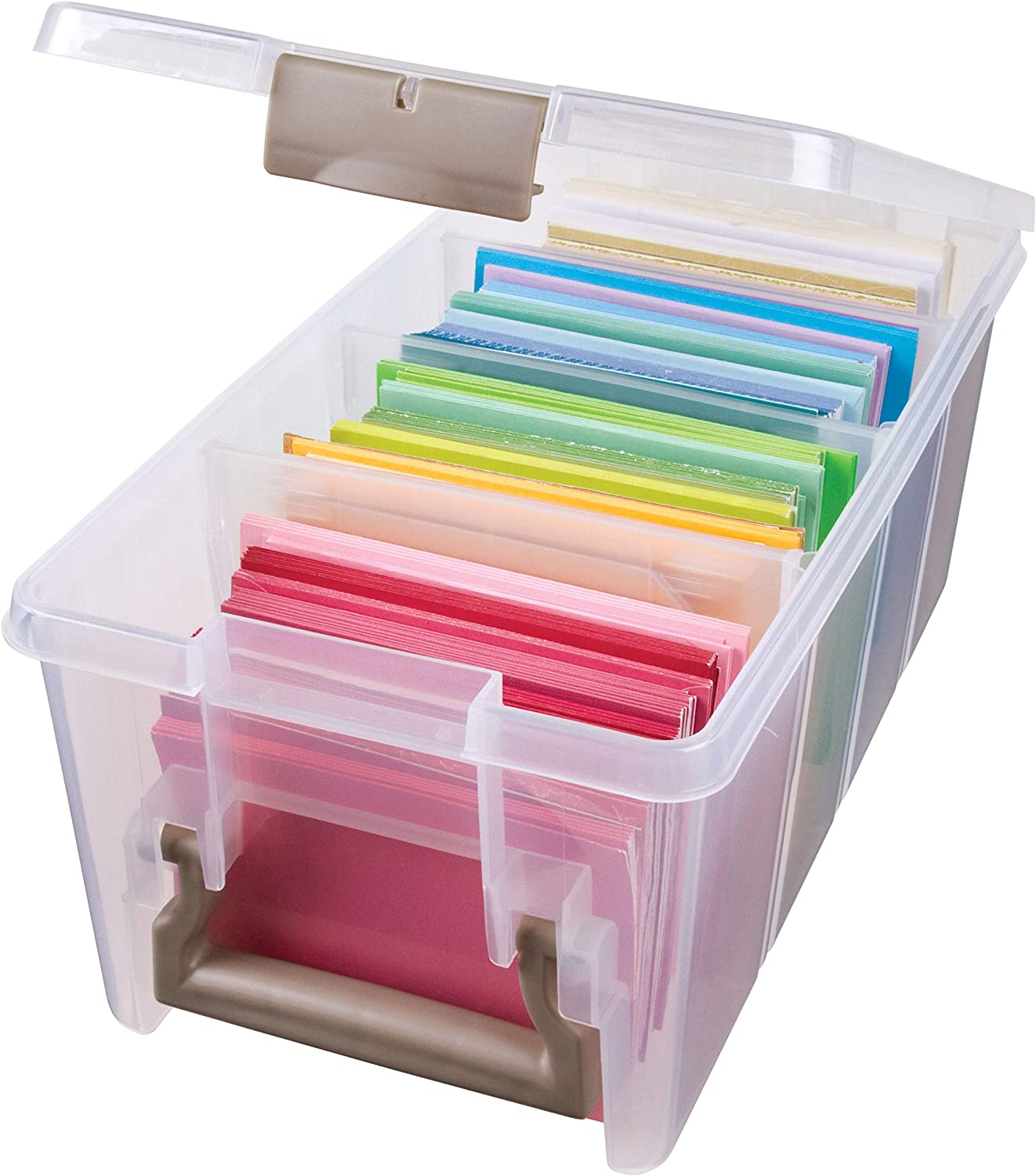 CRAFT MATES Items Craft & Sewing Supplies Storage, 7 Locking Compartments  (2XL), Clear Lids