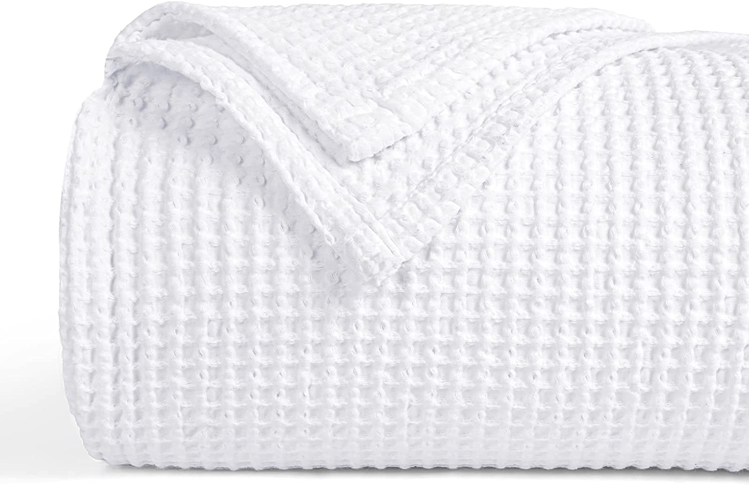 PHF 100% Cotton Waffle Weave Blanket King Size 104 x 90