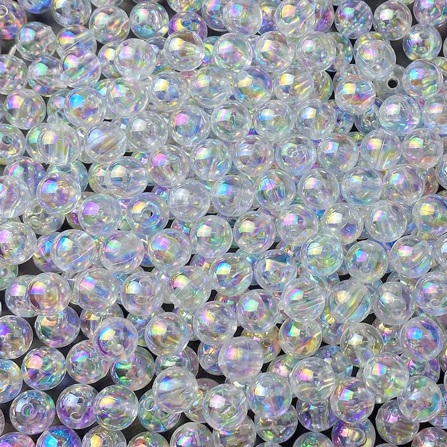 1440Pcs 6mm Candy Color Acrylic Round Beads, 24 Colors Assorted Plastic  Bubble Gum Beads with Hole Loose Beads Bulk for Bracelets Necklace Jewelry